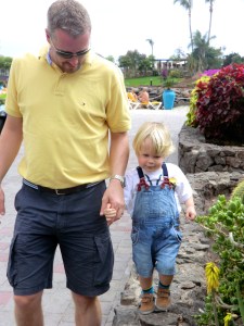 Out walking with Pappa