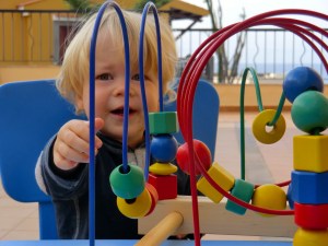 Finally playing with the IKEA toy seen at every play area ever invented