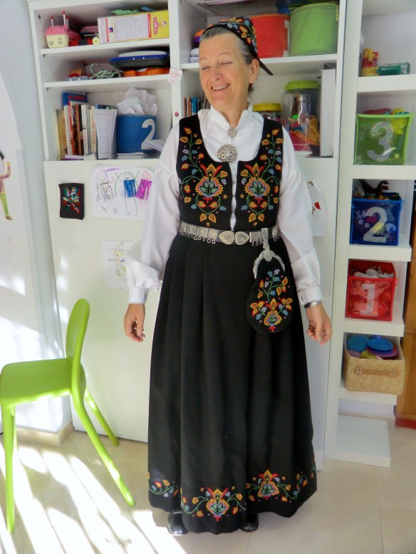 Per Christian's nursery director in her traditional bunad