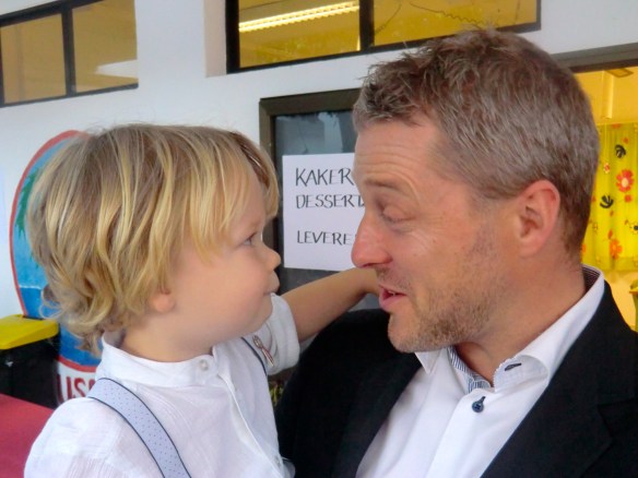 Learning the national anthem with Pappa