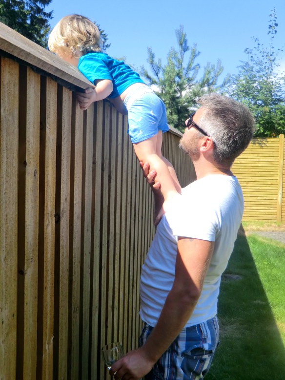 The downside of simultaneously having a 2-year-old in the house and train tracks nearby.