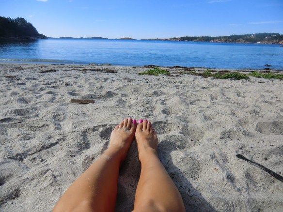 Fevik beach, where we spent our early mornings while the rest of the house was still sleeping